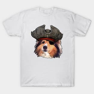 Shetland Sheepdog Pirate T-Shirt